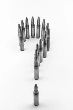 Bullets positioned as a question mark Stock Photos