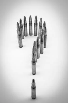 Bullets positioned as a question mark Stock Photos