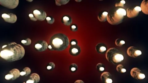 Bullets on red bacground Illustrazione stock