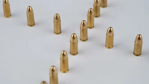 Bullets rotate military Stock Footage 235988768