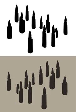 Bullets set Stock Illustration