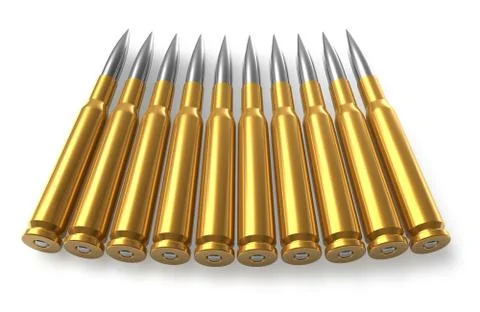 Bullets for sniper rifle Stock Illustration