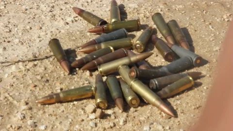 Bullets from the Syrian war Stock Footage 113691482