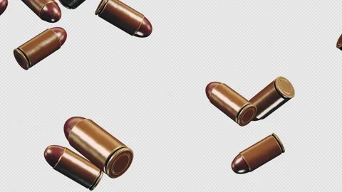 Bullets Video Loop On Alpha Channel Stockbeeldmateriaal 234128493