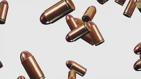 Bullets Video Loop On Alpha Channel Stockbeeldmateriaal 234130260