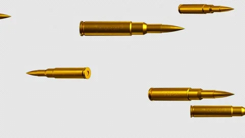 Bullets Video Loop On Alpha Channel Stockbeeldmateriaal 237608129