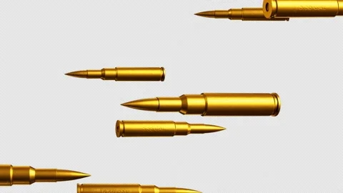 Bullets Video Loop On Alpha Channel Stockbeeldmateriaal 237608273