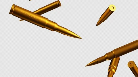 Bullets Video Loop On Alpha Channel Stockbeeldmateriaal 237608613