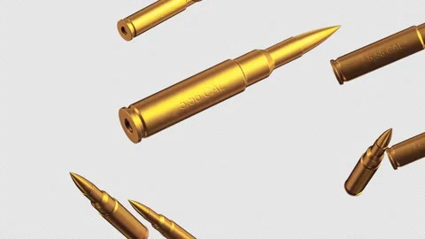 Bullets Video Loop On Alpha Channel Stockbeeldmateriaal 237608649