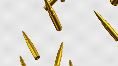 Bullets Video Loop On Alpha Channel Stockbeeldmateriaal 237608848
