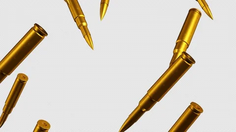 Bullets Video Loop On Alpha Channel Stockbeeldmateriaal 237609177