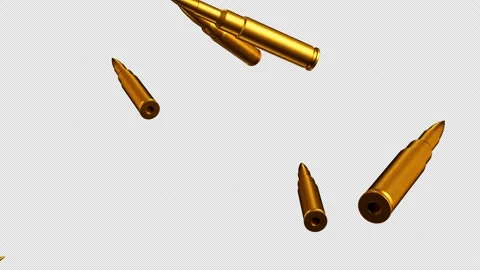 Bullets Video Loop On Alpha Channel Stockbeeldmateriaal 237609302