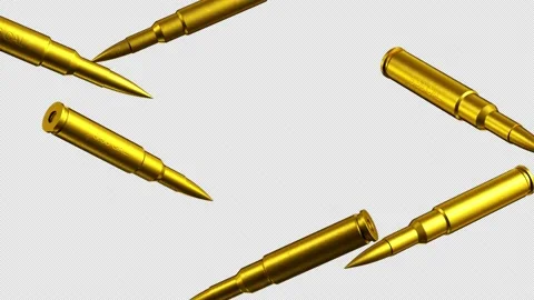 Bullets Video Loop On Alpha Channel Stockbeeldmateriaal 237609376
