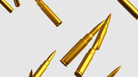 Bullets Video Loop On Alpha Channel Stockbeeldmateriaal 237609524
