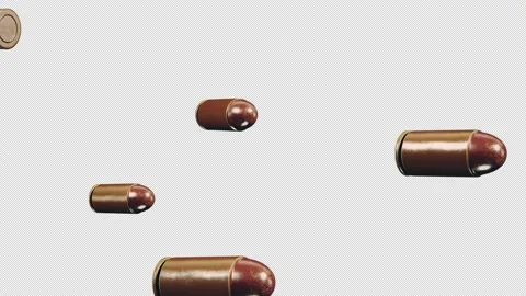 Bullets Video Loop On Alpha Channel Stockbeeldmateriaal 239614428