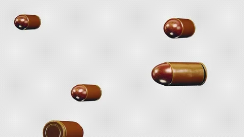 Bullets Video Loop On Alpha Channel Stockbeeldmateriaal 239614475