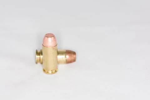 Bullets with white background Foto stock