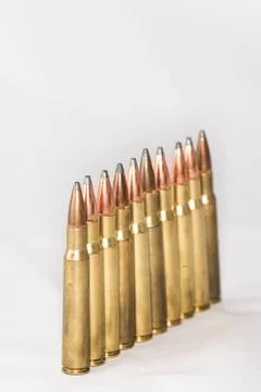 Bullets with white background Foto stock