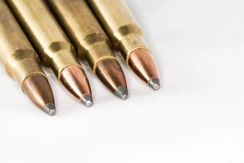 Bullets with white background Stock Photos