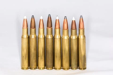 Bullets with white background Stock Photos