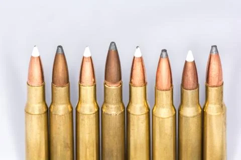 Bullets with white background Stock Photos