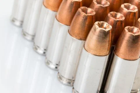 Bullets on a white background. Stock Photos