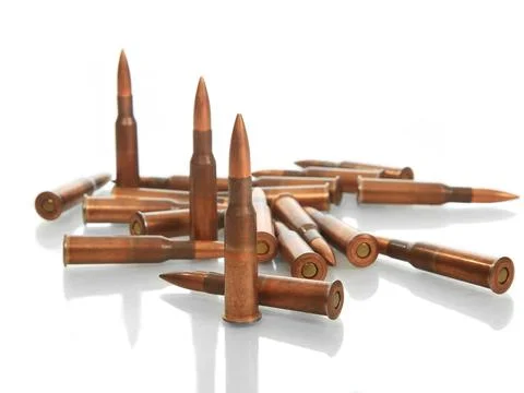 Bullets on white background Stock Photos