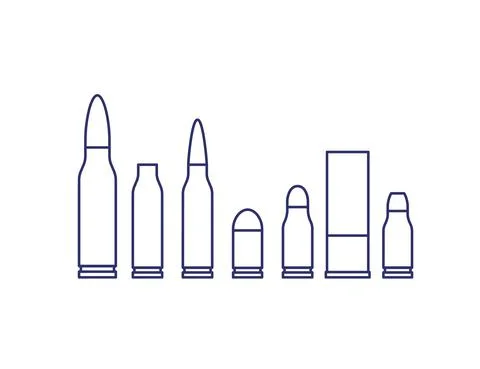 Bullets on white, line vector Illustrazione stock