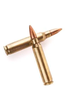 Bullets on white Stock Photos