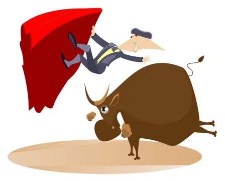 Bullfight Stock Illustration