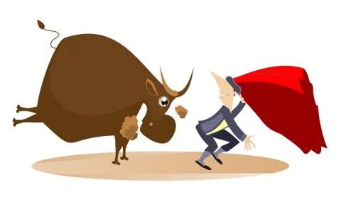 Bullfight Stock Illustration
