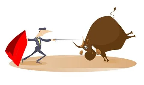 Bullfight Stock Illustration
