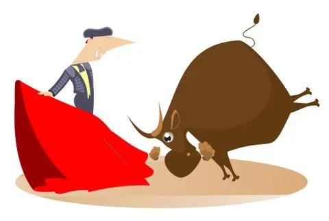 Bullfight Stock Illustration