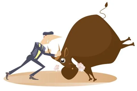 Bullfight Stock Illustration