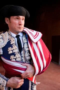 Bullfighter wearing traditional clothing at opening ceremony, Las Ventas Stock Photos