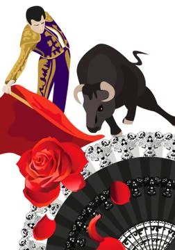 Bullfighting Stock Illustration