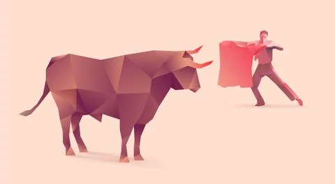 Bullfights Stock Illustration