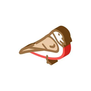 Bullfinch bird isometric icon vector illustration Stock Illustration