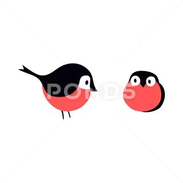 Bullfinch colorful nature winter bird pyrrhula holiday wild animal vector Stock Illustration