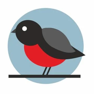 Bullfinch vector illustration Stock Illustration