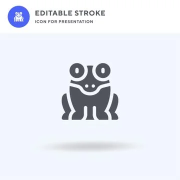 Bullfrog icon vector, filled flat sign, solid pictogram isolated on white, logo 스톡 일러스트
