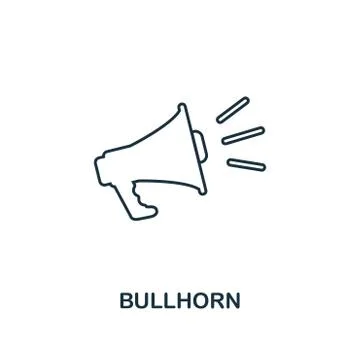 Bullhorn creative icon. Simple element illustration. Bullhorn concept symbol Illustrazione stock