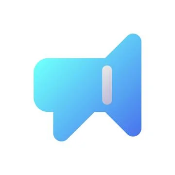 Bullhorn pixel perfect flat gradient two-color ui icon Stock Illustration
