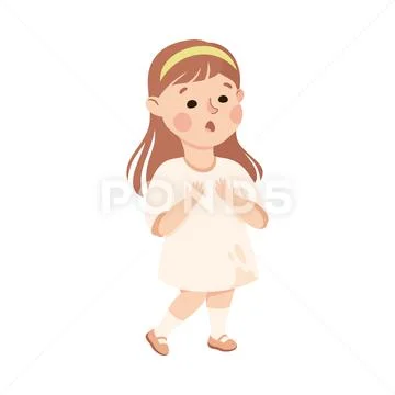 Bullied Girl Suffering from Mockery and Sneer Vector Illustration ...