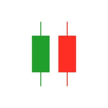 Bullish and Bearish Candlestick Chart Icons. Vector illustration of stock m.. Stock Illustration