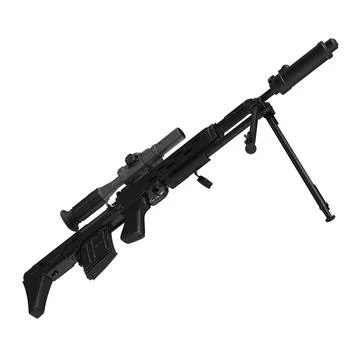 Bullpup Sniper Rifle Dragunov SVU ~ 3D Model #90936466
