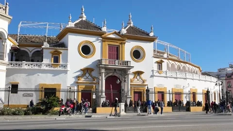 Bullring in Seville Stock Footage 296504461