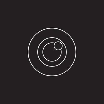 Bulls eye icon vector, target solid logo Stock Illustration