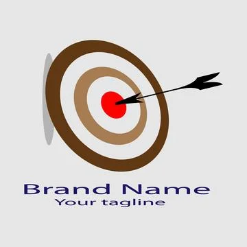 Bullseye Arrow logo Stock Illustration