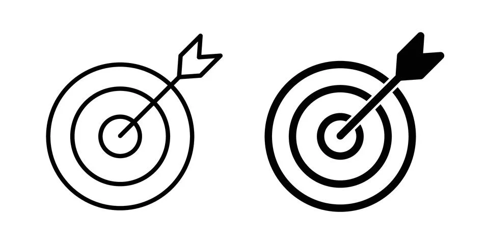 Bullseye icon vector editable eps10 Stock Illustration